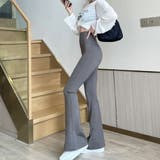 細見え効果バツグンなハイウエストフレアパンツ パンツ フレアパンツ | maison de LATIR | 詳細画像5