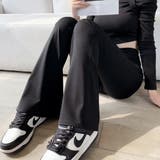細見え効果バツグンなハイウエストフレアパンツ パンツ フレアパンツ | maison de LATIR | 詳細画像8