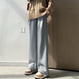 ふんわりした肌触りが心地いい裏起毛パンツ ロング丈 ボトムス | maison de LATIR | 詳細画像4