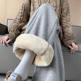 ふんわりした肌触りが心地いい裏起毛パンツ ロング丈 ボトムス | maison de LATIR | 詳細画像8