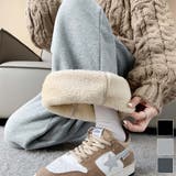 ふんわりした肌触りが心地いい裏起毛パンツ ロング丈 ボトムス | maison de LATIR | 詳細画像1