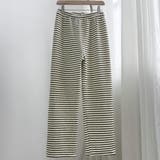 タオル生地でリラクシーなボーダーワイドパンツ ボトム ボーダー柄 | maison de LATIR | 詳細画像10 