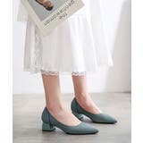 カラーステッチが可愛いウーブンミッドヒールパンプス ポインテッドトゥ 太いヒール | maison de LATIR | 詳細画像3 