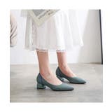 カラーステッチが可愛いウーブンミッドヒールパンプス ポインテッドトゥ 太いヒール | maison de LATIR | 詳細画像7 