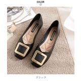 バックルデザインが華やかなフラットパンプス スクエアトゥ 夏 | maison de LATIR | 詳細画像15