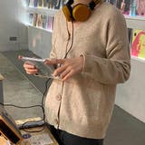 ベージュ | ドロップショルダーでラフこなれ感カーディガン ニット カーディガン | maison de LATIR