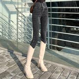 ウォッシュブラック | ウエストinがお洒落なハイウエストタイトジーンズ デニム スキニーパンツ | maison de LATIR