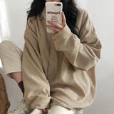 ベージュ | シャツ オーバーサイズ 長袖 | maison de LATIR