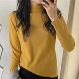 イエロー | スタンドネック裏起毛カットソー INにもOUTにも使いやすい韓国ファッション 秋 | maison de LATIR