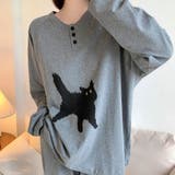 アニマルデザインがかわいい冬パジャマ 上下セット セットアップ | maison de LATIR | 詳細画像4 