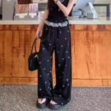 ゆるっと楽ちん、フェミニンなリボン柄パンツ。ルームウェア レディース パジャマ | maison de LATIR | 詳細画像2