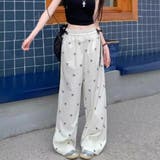 ゆるっと楽ちん、フェミニンなリボン柄パンツ。ルームウェア レディース パジャマ | maison de LATIR | 詳細画像4