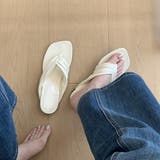 ラフに履けて、足元はきれい見え。大人のトングサンダル。2cmヒール ローヒール … | maison de LATIR | 詳細画像5 