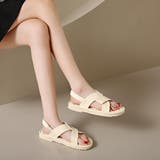 ふんわり履き心地いいクロスサンダル フラット 2 | maison de LATIR | 詳細画像4