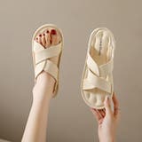 ふんわり履き心地いいクロスサンダル フラット 2 | maison de LATIR | 詳細画像5