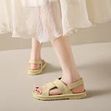 ふんわり履き心地いいクロスサンダル フラット 2 | maison de LATIR | 詳細画像7