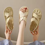 ふんわり履き心地いいクロスサンダル フラット 2 | maison de LATIR | 詳細画像9