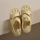 ベージュ | ふんわり履き心地いいクロスサンダル フラット 2 | maison de LATIR