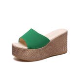 シンプルで合わせやすい厚底オープントゥサンダル カジュアル 無地 | maison de LATIR | 詳細画像10 