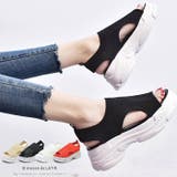 メッシュデザインがらしい厚底サンダル スポーツサンダル スタイルアップ | maison de LATIR | 詳細画像1 