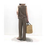 シンプルなデザインがセットアップ ノースリーブ ワイドパンツ | maison de LATIR | 詳細画像24 