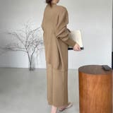 大人の抜け感コーデならニットカーディガン&ロングワンピースアンサンブル | maison de LATIR | 詳細画像4 