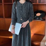 グレー | スタイル良く女性らしさを最大限に引き出してくれるトップス&スカート2点セットアッ… | maison de LATIR