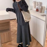 【セットアップ】長袖ニットトップス&フレアロングスカート トップス ニット | maison de LATIR | 詳細画像3 