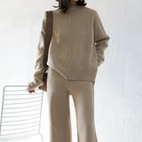 ベージュ | 動きやすさと快適さにこだわったセットアップ トップス&パンツ デイリー | maison de LATIR