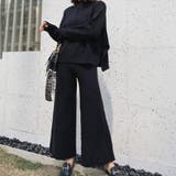 ブラック | 動きやすさと快適さにこだわったセットアップ トップス&パンツ デイリー | maison de LATIR