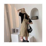 カジュアルさが可愛いショートサロペット×Tシャツ2点セット オーバーオール | maison de LATIR | 詳細画像7