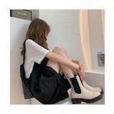 カジュアルさが可愛いショートサロペット×Tシャツ2点セット オーバーオール | maison de LATIR | 詳細画像10