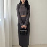 【上下セット】ヘルシーな肌見せでカジュアルな着こなしトップス&ロングスカート カ… | maison de LATIR | 詳細画像6 