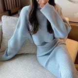 ブルー | こなれ感と大人っぽさがおしゃれなトップス&ワンピース アンサンブル | maison de LATIR