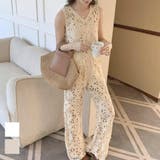 クロシェ編みノースリーブ&フレアパンツ トップス タンクトップ | maison de LATIR | 詳細画像1