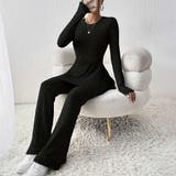 リラックス感と旬の着こなしリブニットセットアップ トップス 長袖 | maison de LATIR | 詳細画像6 