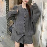 グレー | ゆるっと可愛い、冬ニットセット 万能 セットアップ | maison de LATIR