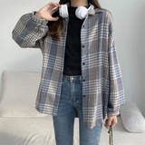 大人こなれ感とトレンドを兼ね備えたチェック柄シャツ トップス アウター | maison de LATIR | 詳細画像6