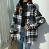 ブラック | 大人こなれ感とトレンドを兼ね備えたチェック柄シャツ トップス アウター | maison de LATIR