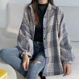 ブルー | 大人こなれ感とトレンドを兼ね備えたチェック柄シャツ トップス アウター | maison de LATIR