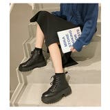 厚底サイドジップショートブーツ サイドジップで可愛いのに歩きやすくて疲れにくい◎ | maison de LATIR | 詳細画像3