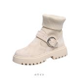 履くだけでこなれ感アップ♪一足で嬉しい2way仕様 厚底ニットショートブーツ | maison de LATIR | 詳細画像20