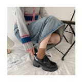 カジュアル可愛い厚底レースアップシューズ きれい目 カジュアル | maison de LATIR | 詳細画像4 