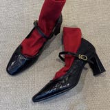 上品PUレザーパンプス 4cmヒールで美脚を叶える、クラシカルパンプス パンプス | maison de LATIR | 詳細画像9 