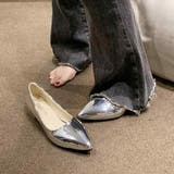 走れるくらい歩きやすいフラットパンプス シルバー メタリック | maison de LATIR | 詳細画像2 