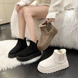 ふわふわボアで足元あたたか、厚底ムートン風ブーツ レディース ムートンブーツ | maison de LATIR | 詳細画像10