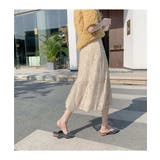 女性らしい総レースが目を引くスカート ミドル丈 綺麗め | maison de LATIR | 詳細画像3