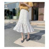 女性らしい総レースが目を引くスカート ミドル丈 綺麗め | maison de LATIR | 詳細画像6