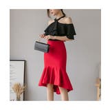 フィッシュテールデザインが目を惹くミドルスカート キレイめ 女性らしい | maison de LATIR | 詳細画像4 