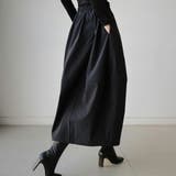 おしゃれなデザインが魅力のロング丈スカート ボトム ウエストゴム | maison de LATIR | 詳細画像2